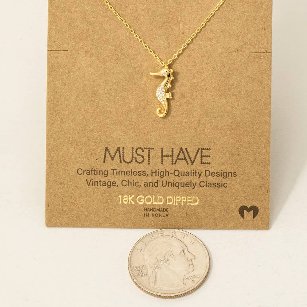 Mini Sea Horse Pendant Necklace