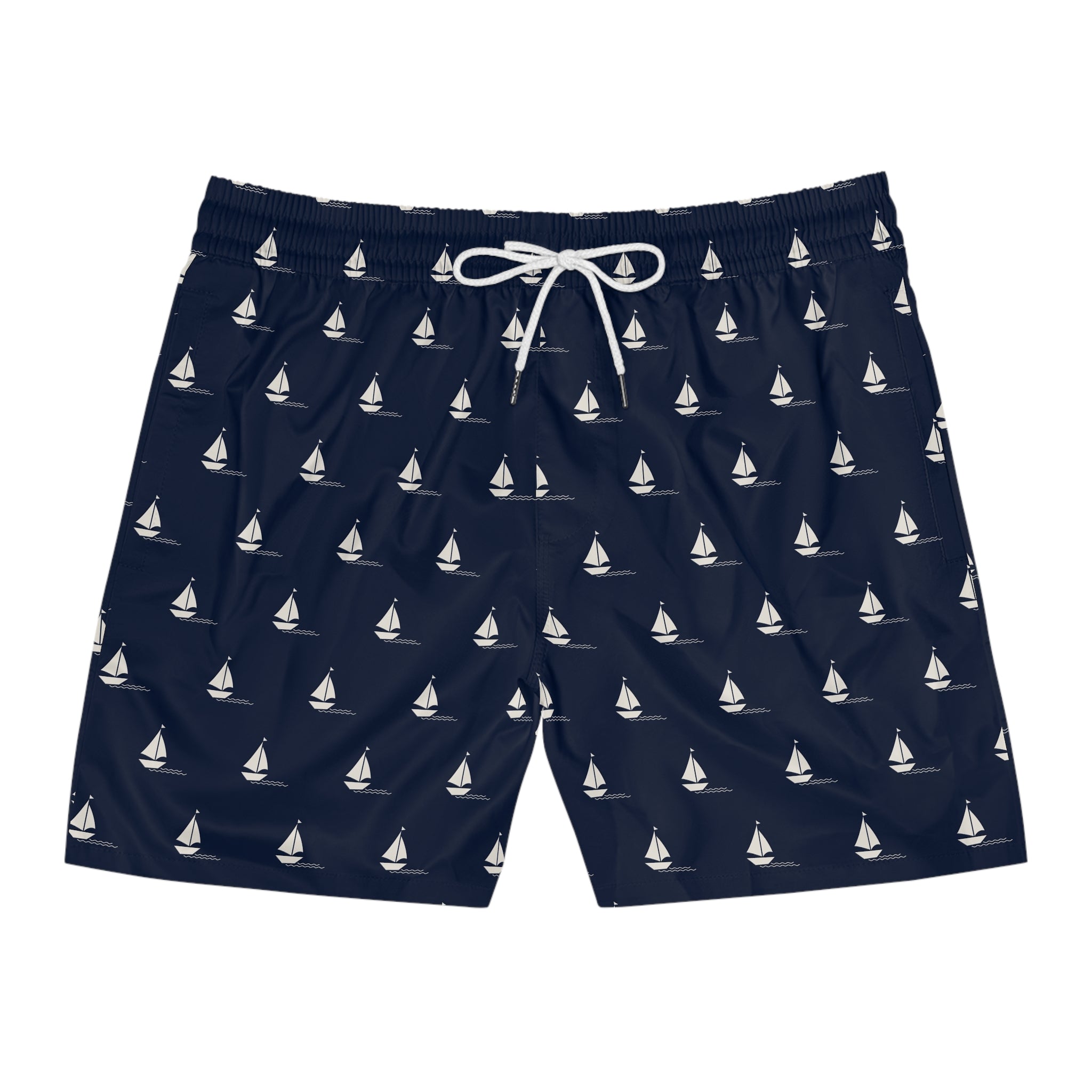 Men's Navy Sailboat Swim Shorts