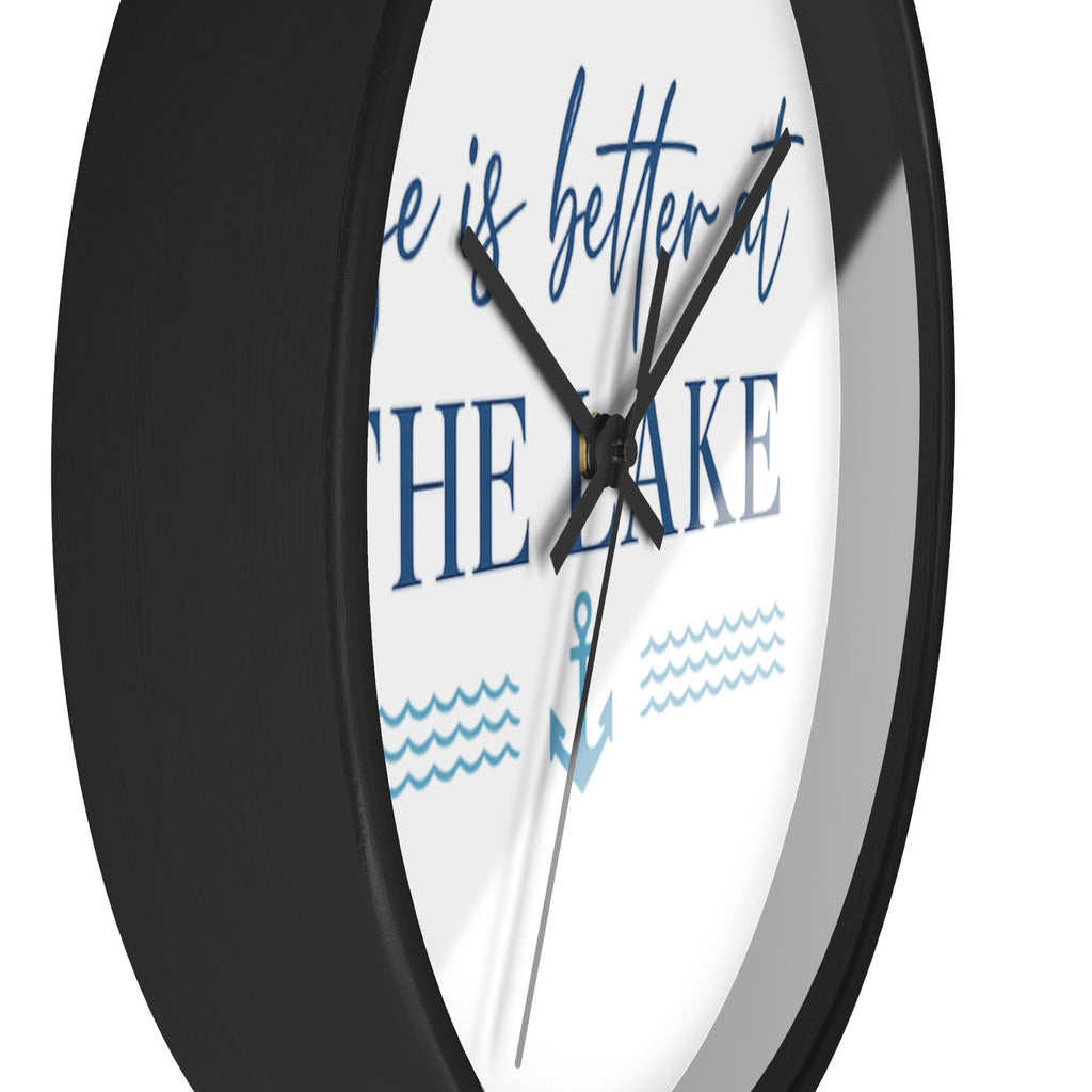 Life Is Better at the Lake Wall Clock