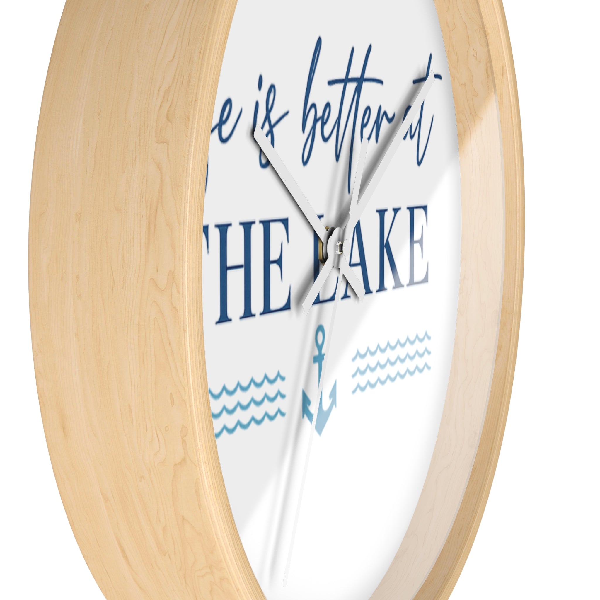 Life Is Better at the Lake Wall Clock