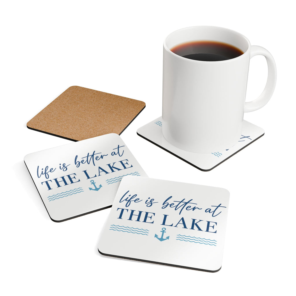 Life Is Better At The Lake Corkwood Coaster Set