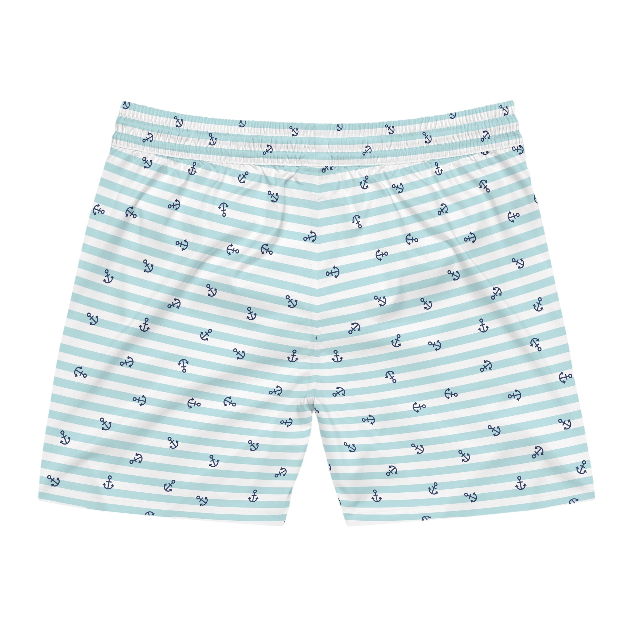Men's Nautical Anchor Stripe Swim Shorts