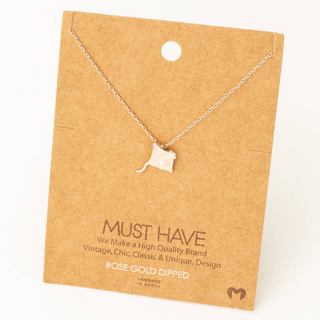 Mini Sting Ray Pendant Necklace