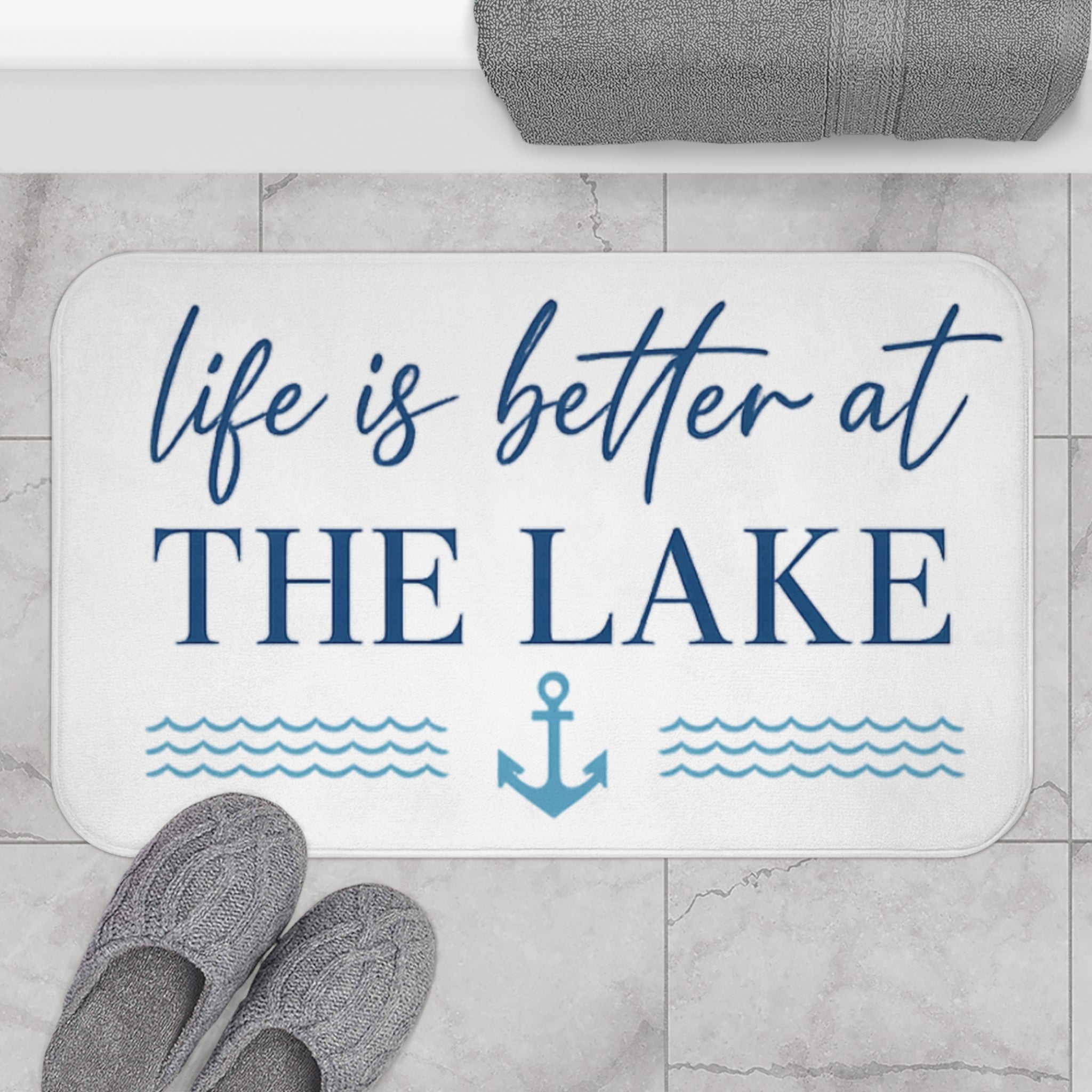 Life Is Better at the Lake Bath Mat