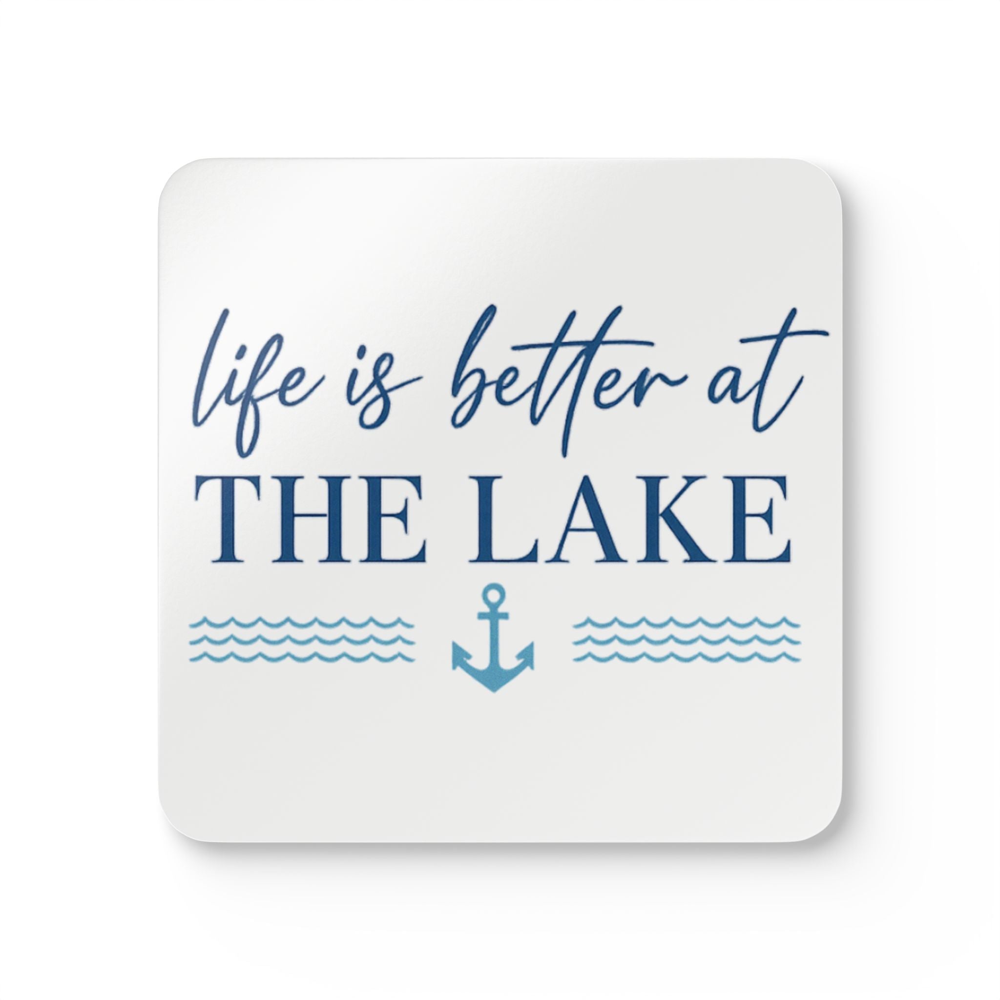 Life Is Better At The Lake Corkwood Coaster Set