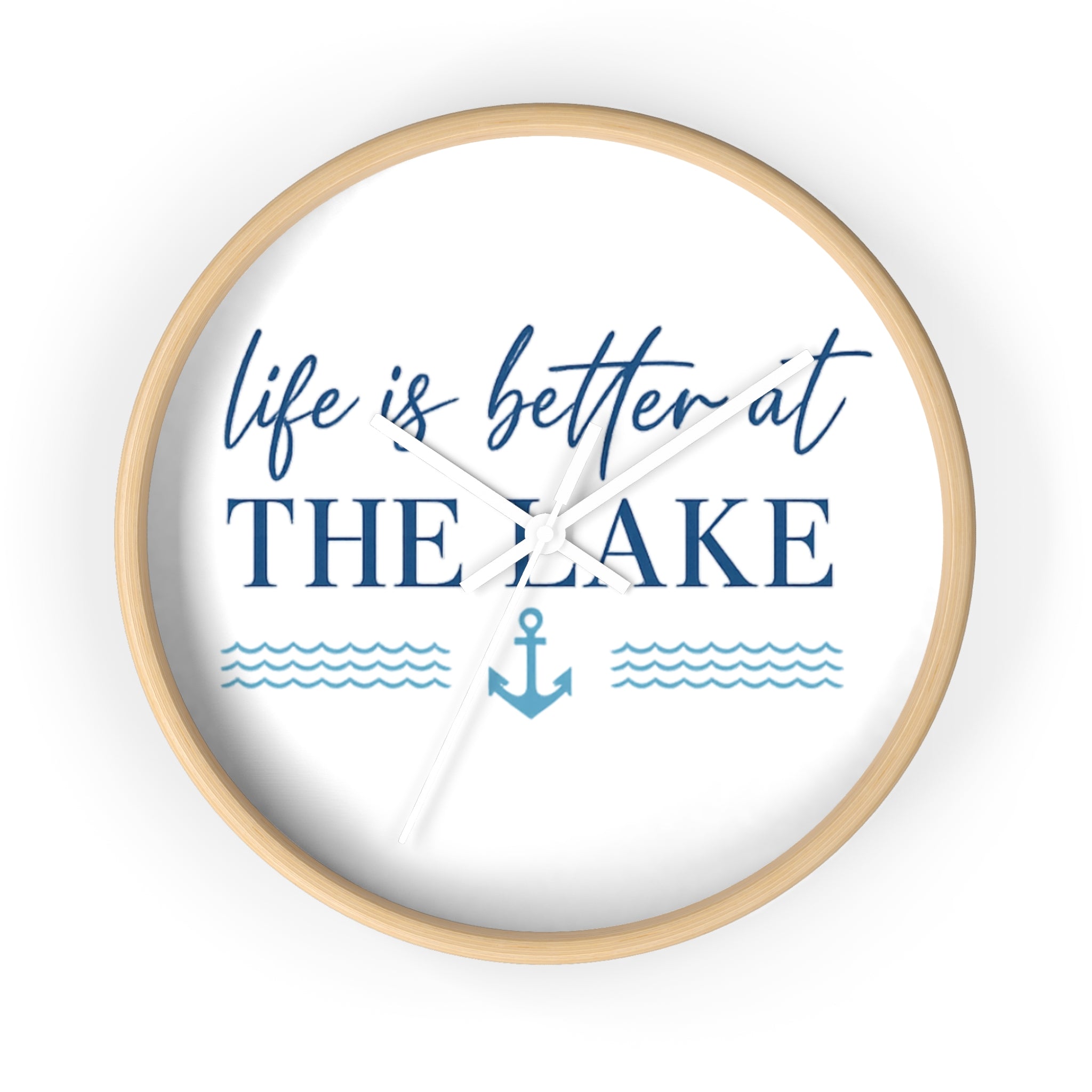Life Is Better at the Lake Wall Clock