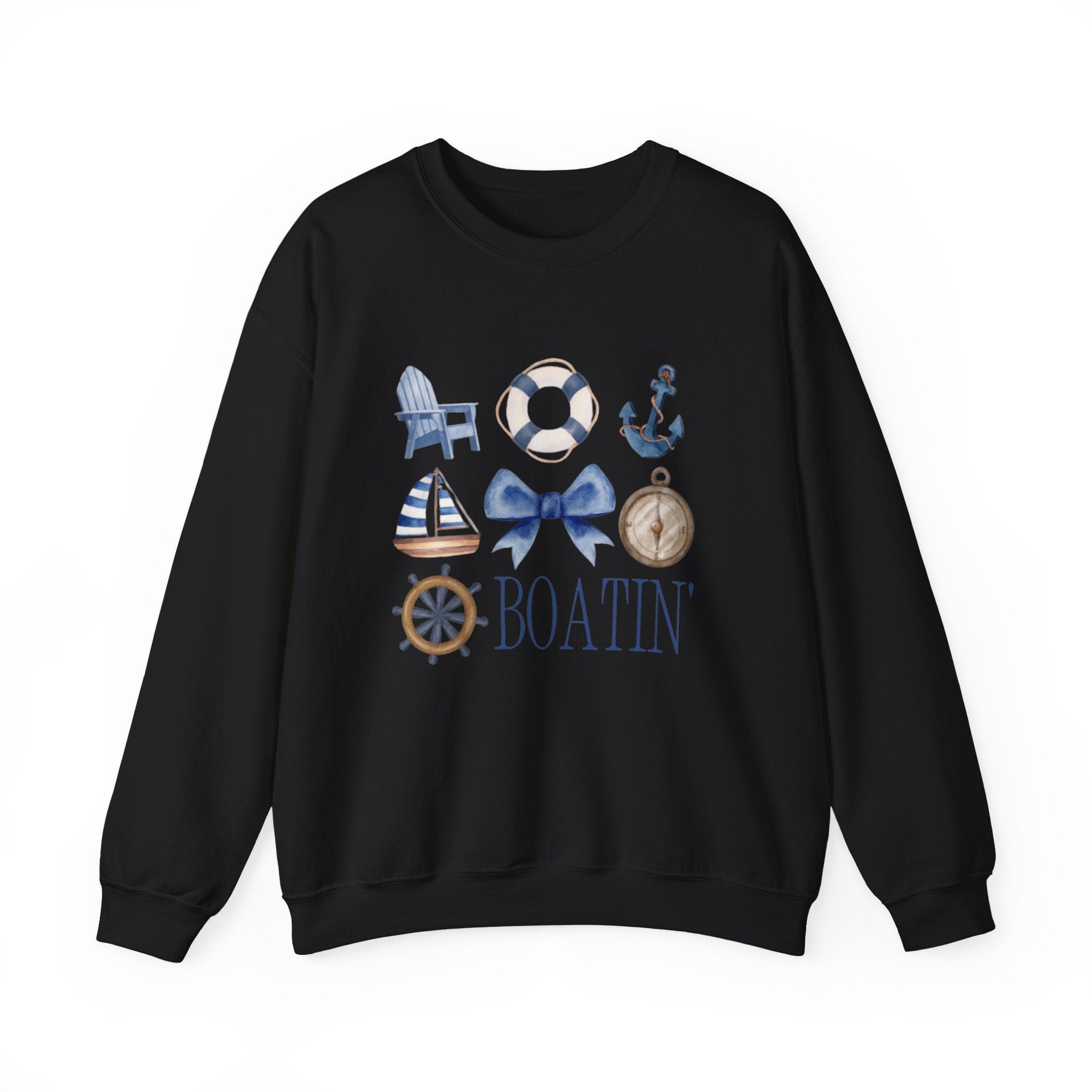 Boatin' Nautical Crewneck Sweatshirt