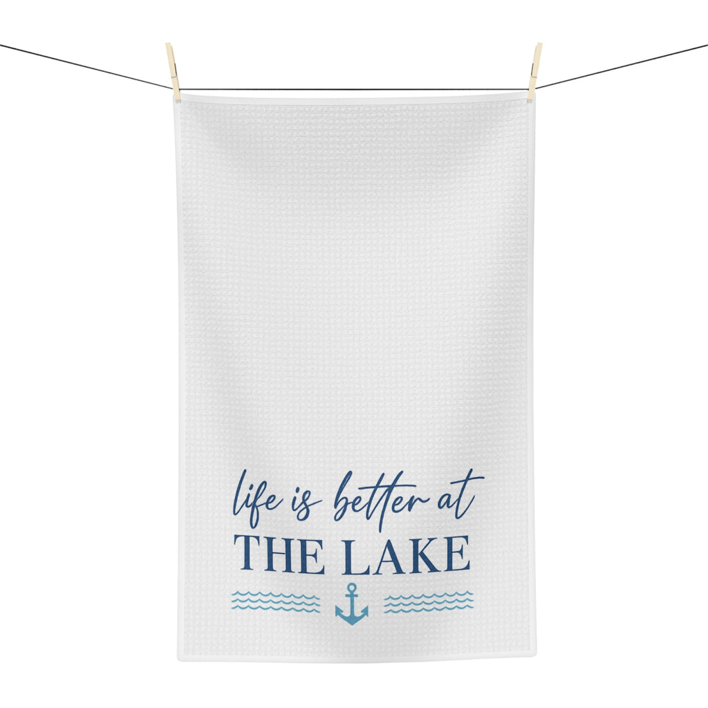 Life Is Better at the Lake Microfiber Tea Towel