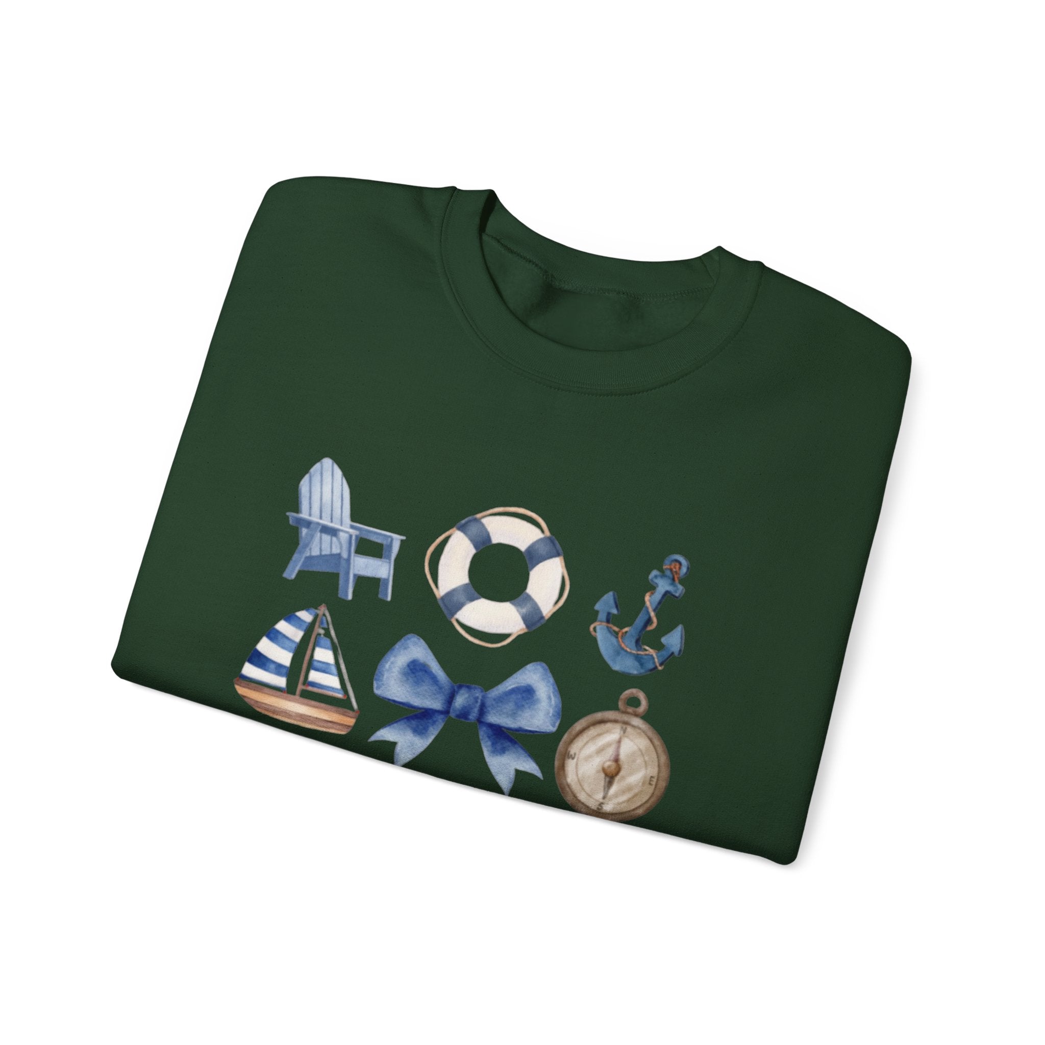 Boatin' Nautical Crewneck Sweatshirt