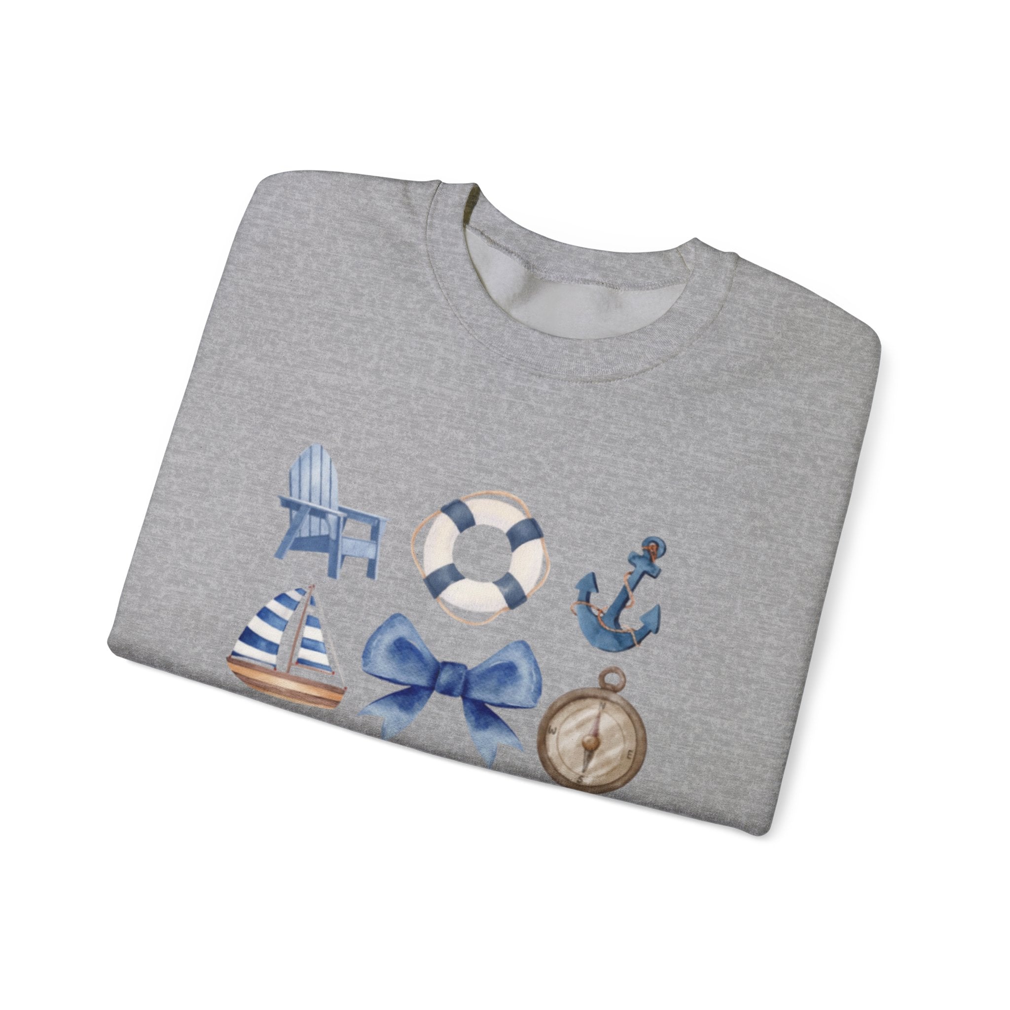 Boatin' Nautical Crewneck Sweatshirt