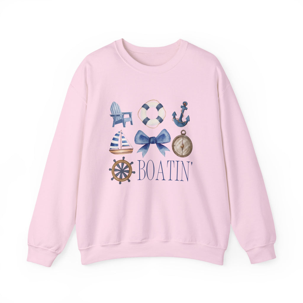 Boatin' Nautical Crewneck Sweatshirt