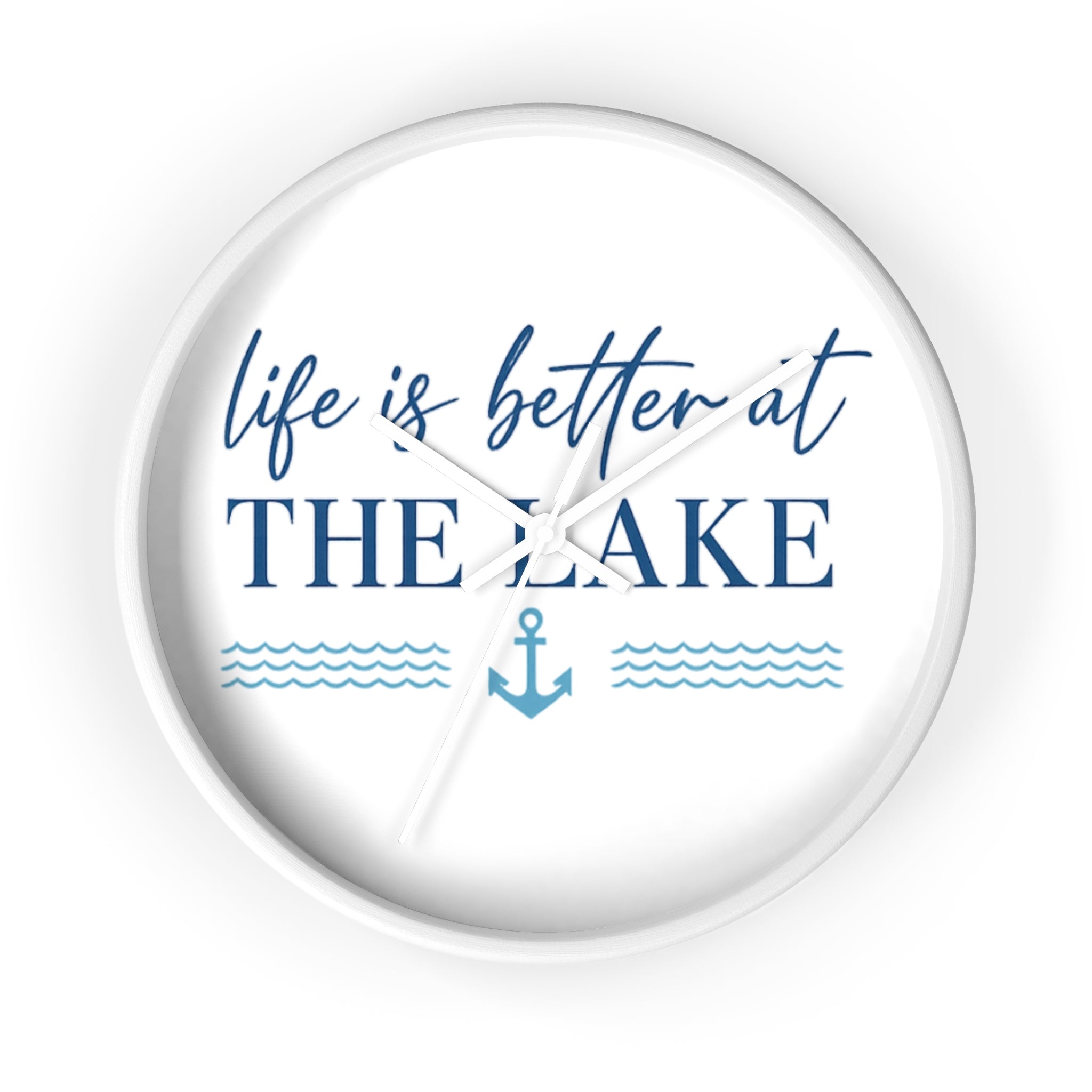 Life Is Better at the Lake Wall Clock