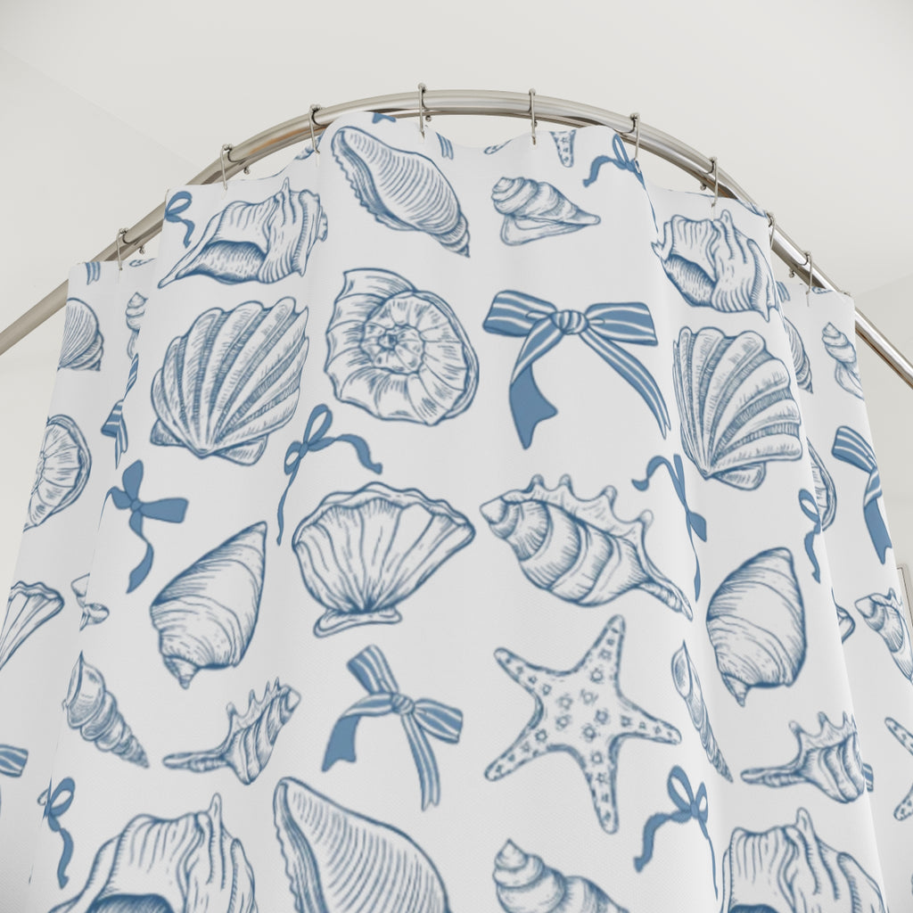Seashell Pattern Shower Curtain