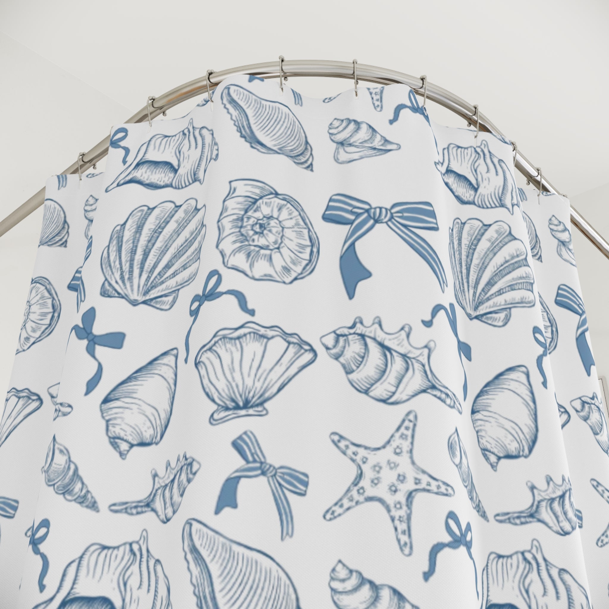 Seashell Pattern Shower Curtain
