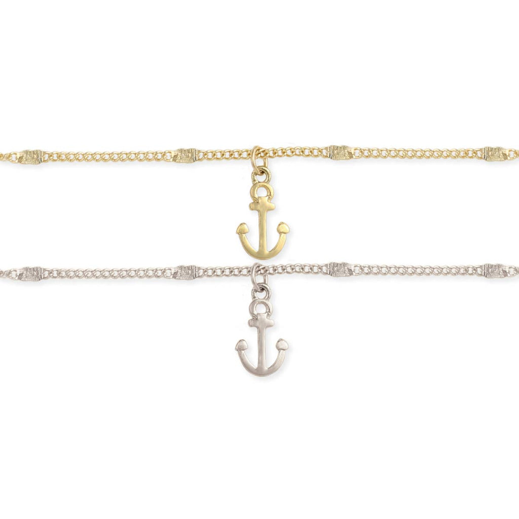 Anchor Charm & Chain Anklet