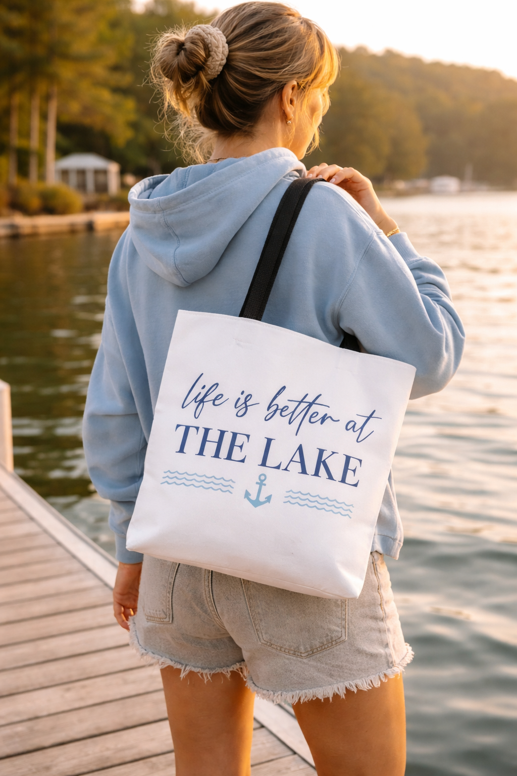 Life Is Better at the Lake SM Tote Bag