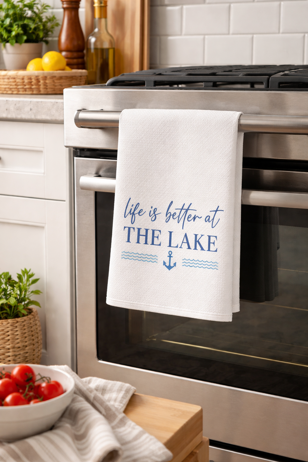 Life Is Better at the Lake Microfiber Tea Towel