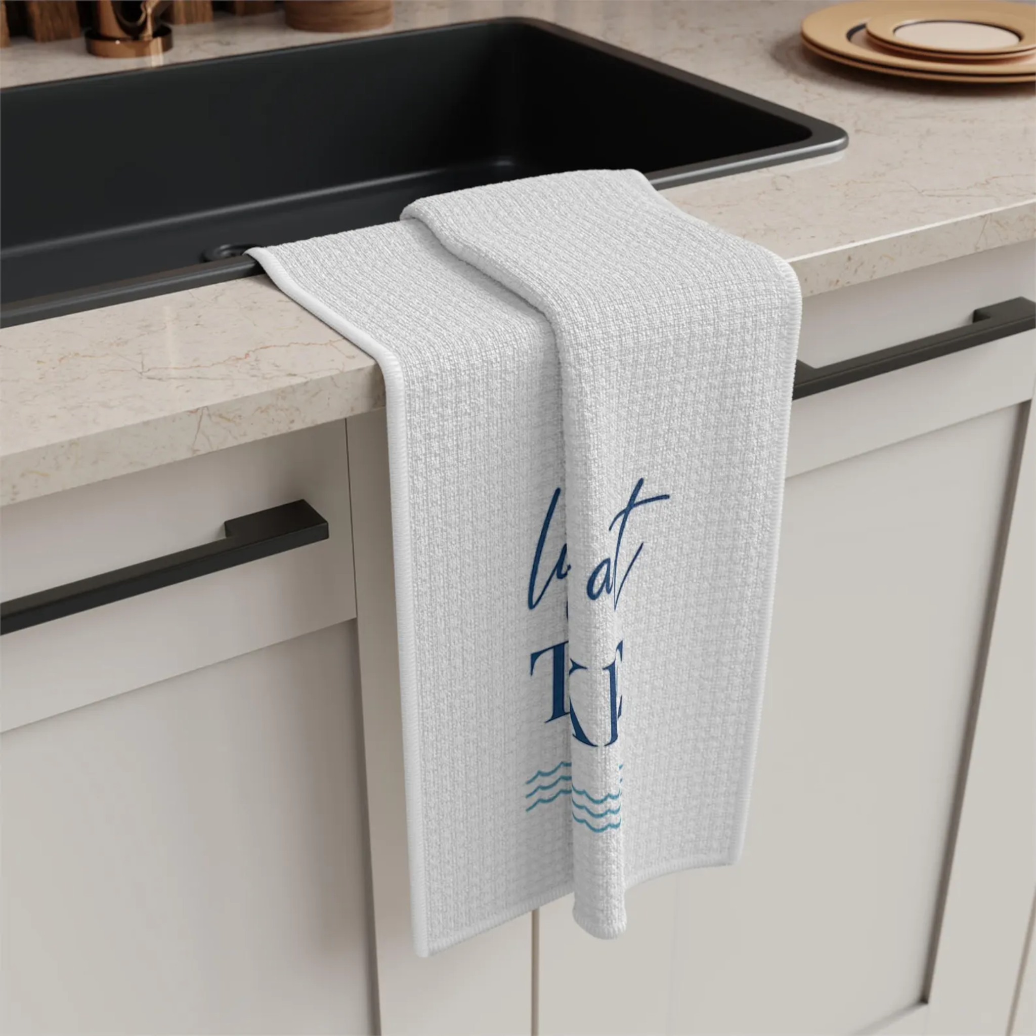 Life Is Better at the Lake Microfiber Tea Towel