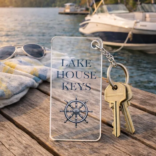 Lake House Oars Keychain