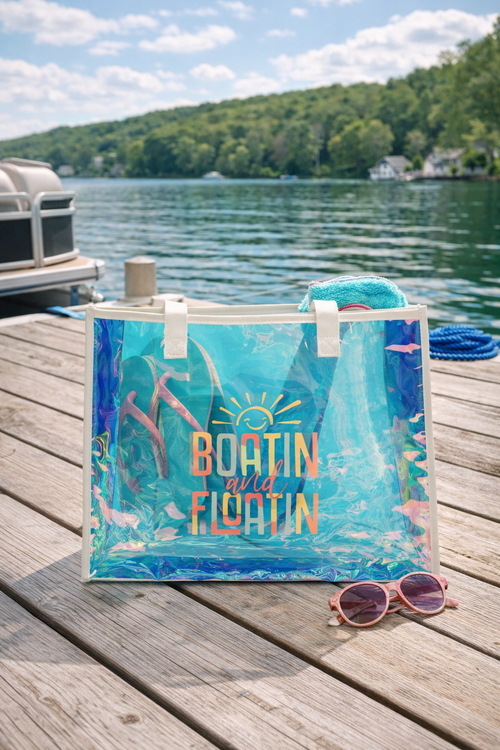 Floatin Holographic Sunshine Beach Tote