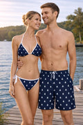 Men's Navy Sailboat Swim Shorts