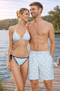 Men's Nautical Anchor Stripe Swim Shorts