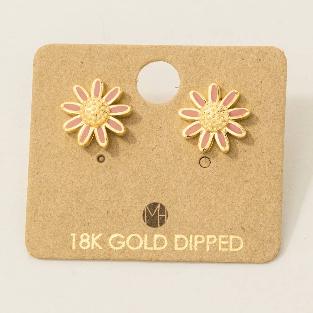 Mini Daisy Flower Stud Earrings
