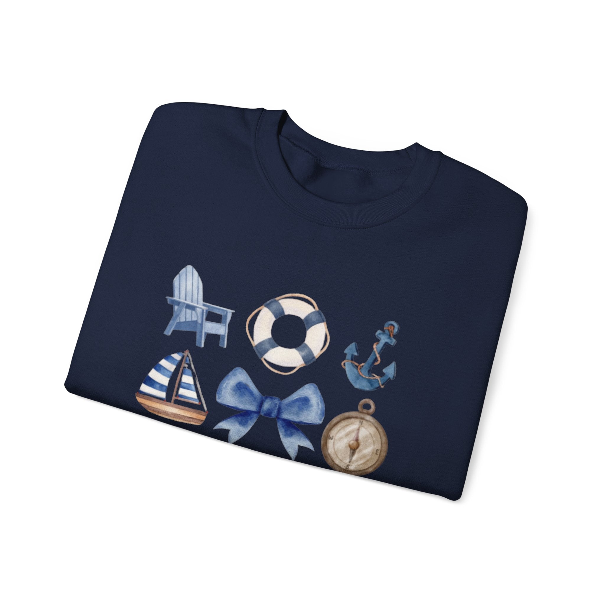 Boatin' Nautical Crewneck Sweatshirt