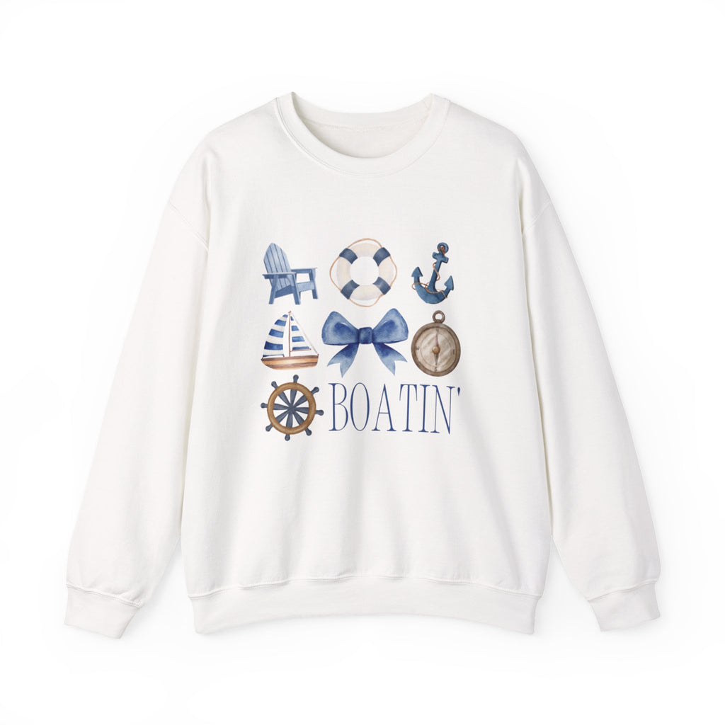 Boatin' Nautical Crewneck Sweatshirt