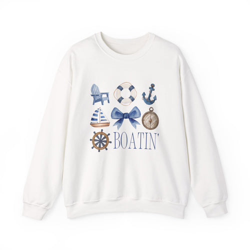 Boatin' Nautical Crewneck Sweatshirt