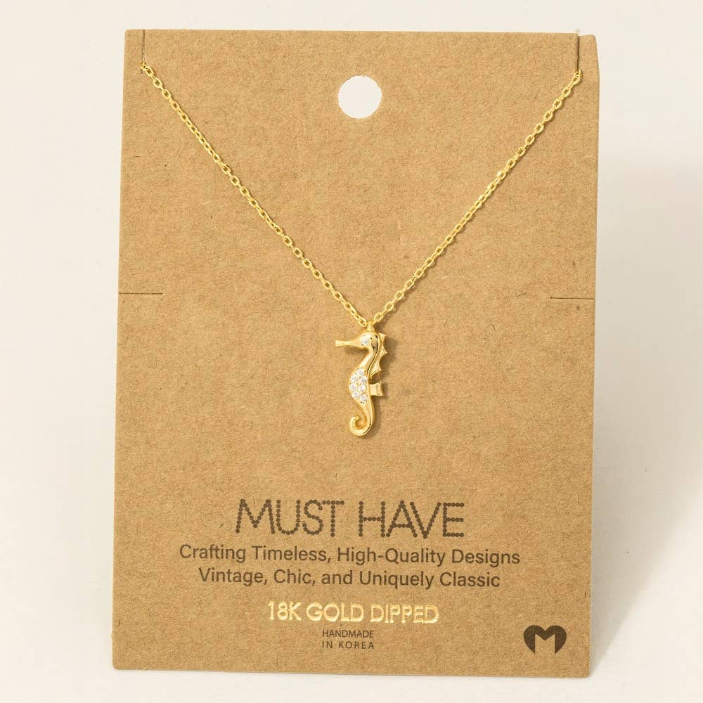 Mini Sea Horse Pendant Necklace