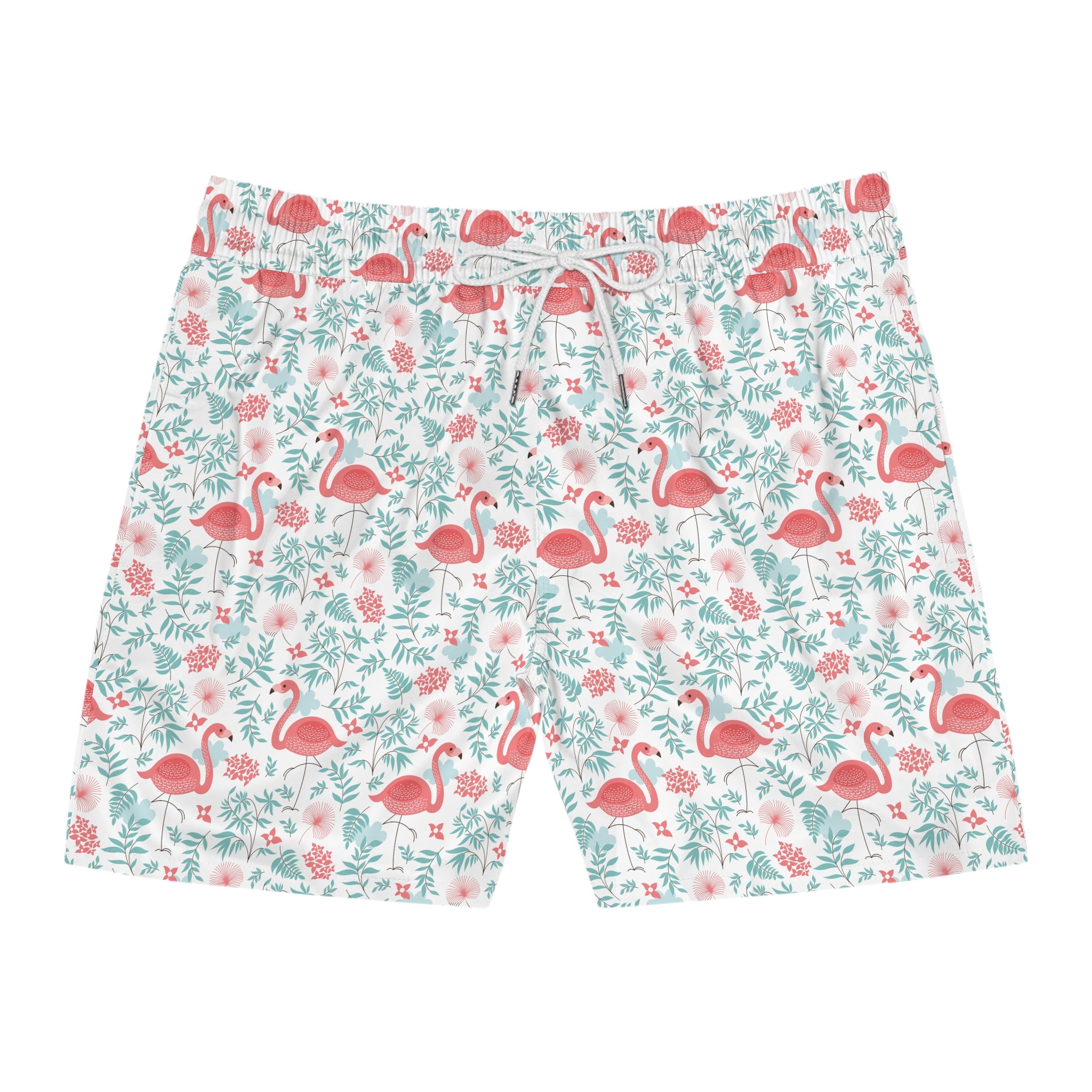 Mens Pink Flamingo Swim Shorts