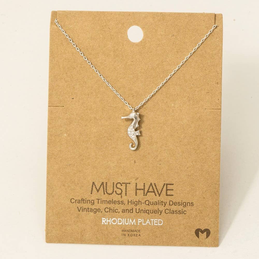 Mini Sea Horse Pendant Necklace