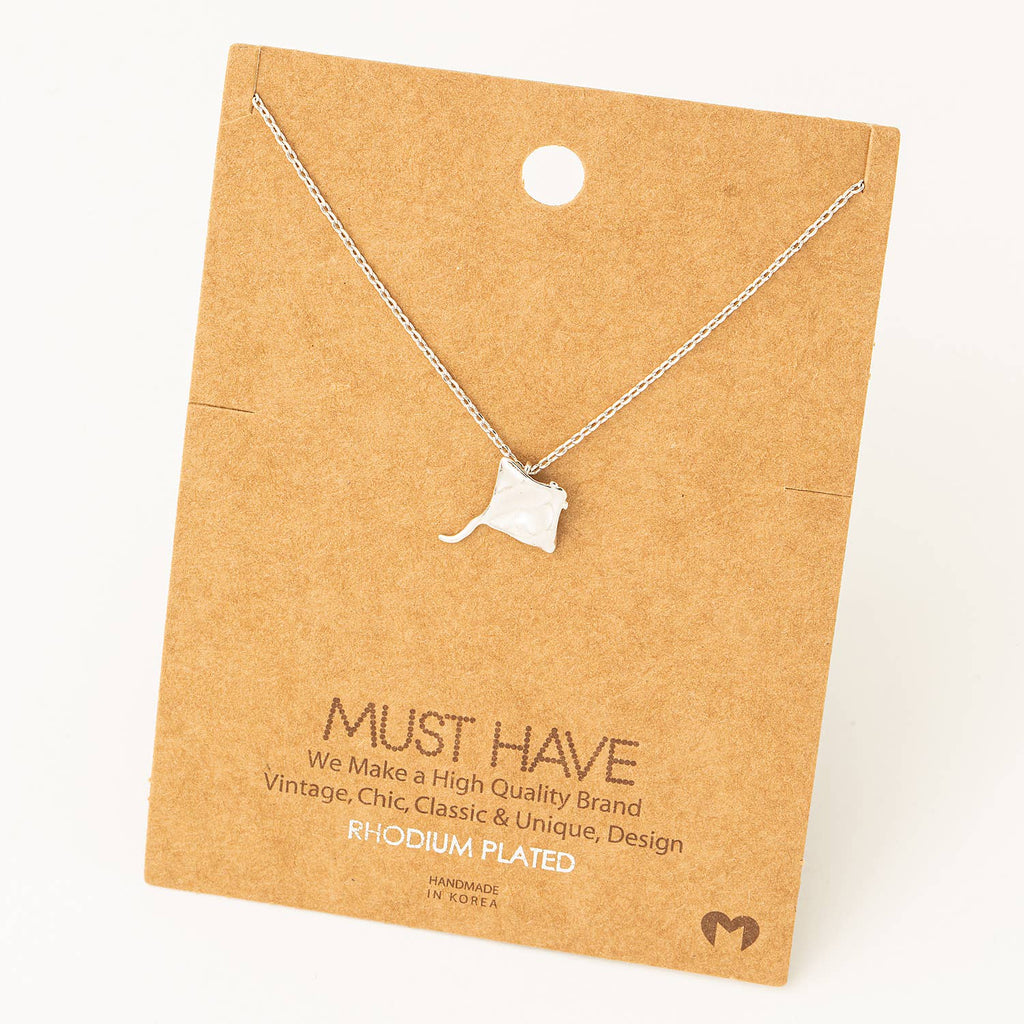 Mini Sting Ray Pendant Necklace
