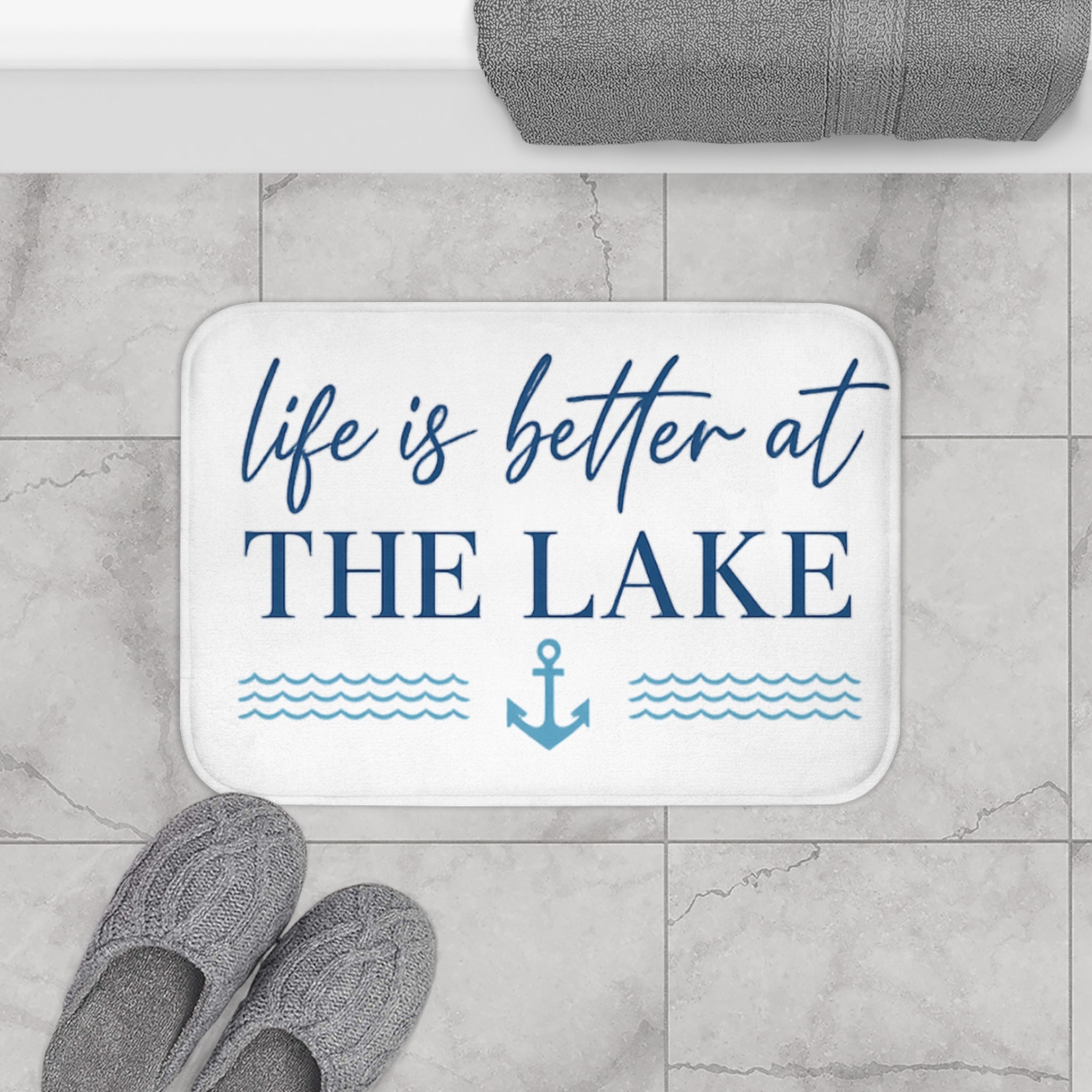 Life Is Better at the Lake Bath Mat