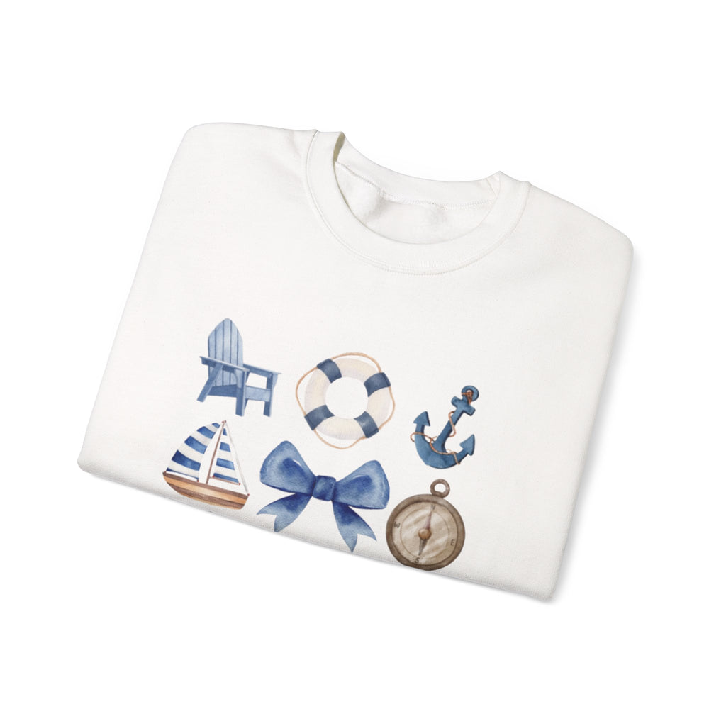 Boatin' Nautical Crewneck Sweatshirt