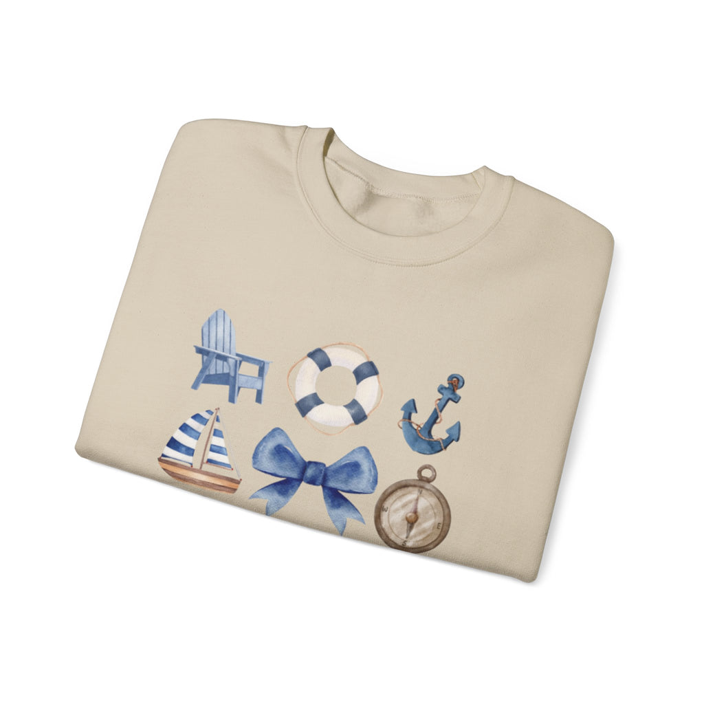 Boatin' Nautical Crewneck Sweatshirt