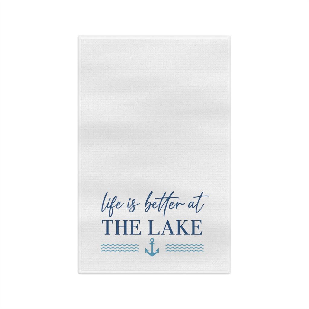 Life Is Better at the Lake Microfiber Tea Towel
