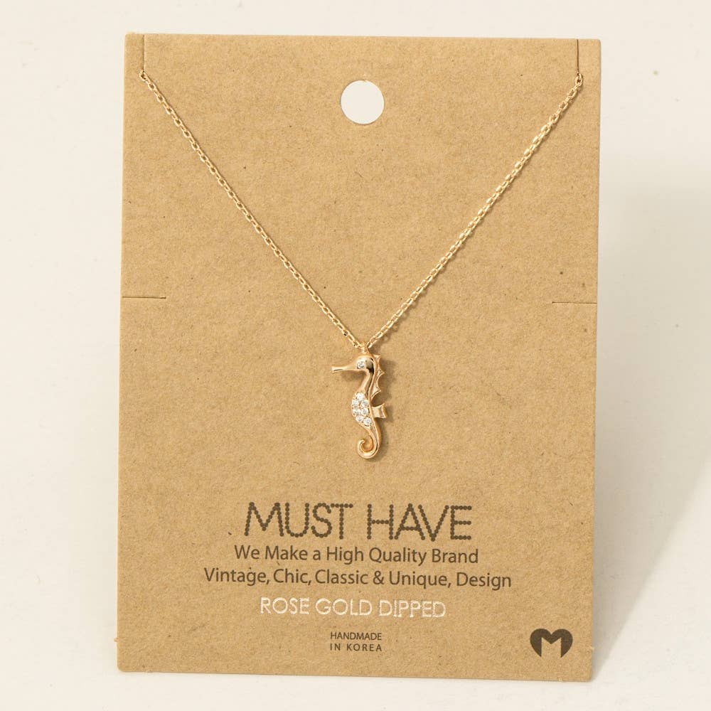 Mini Sea Horse Pendant Necklace