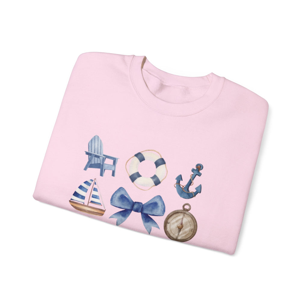 Boatin' Nautical Crewneck Sweatshirt