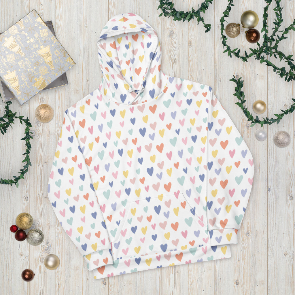 Unisex Pastel Heart Hoodie
