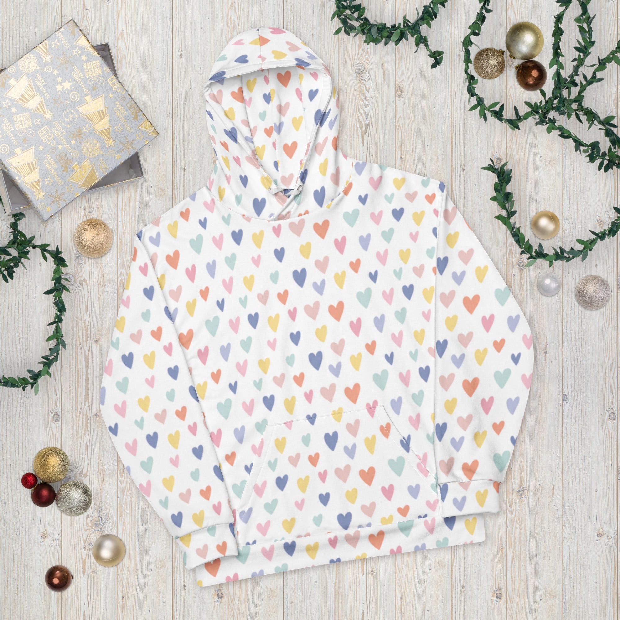 Unisex Pastel Heart Hoodie
