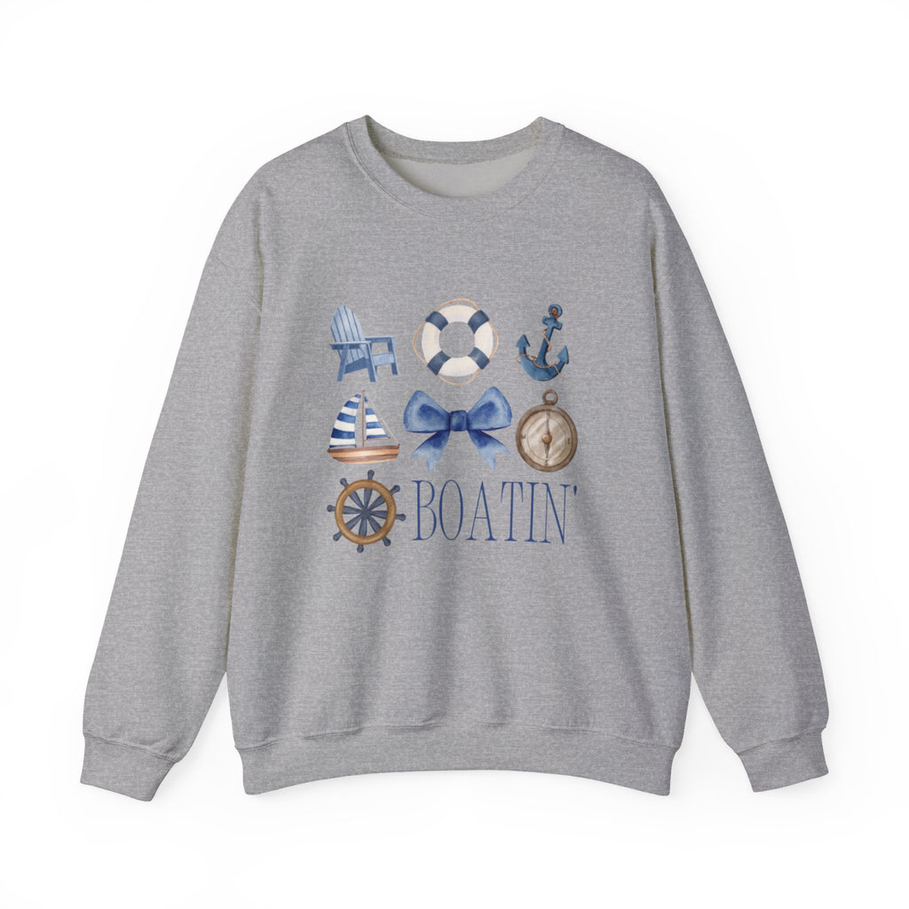 Boatin' Nautical Crewneck Sweatshirt