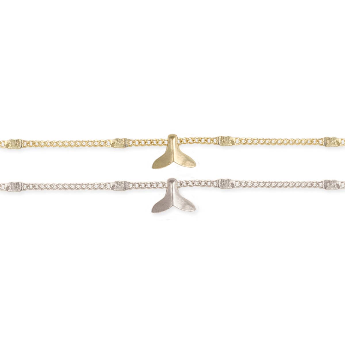 Whale Tail Charm & Chain Anklet