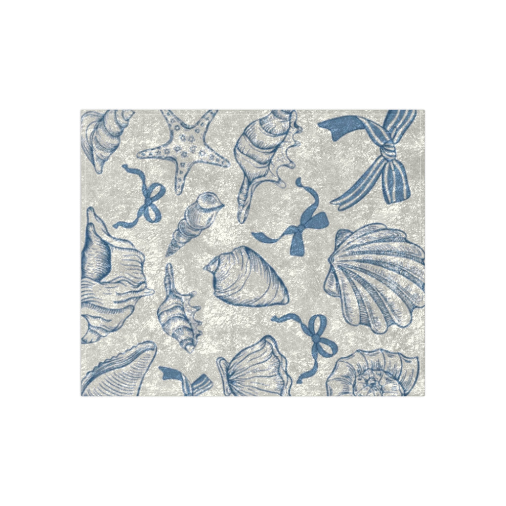 Coastal Seashell Throw Blanket