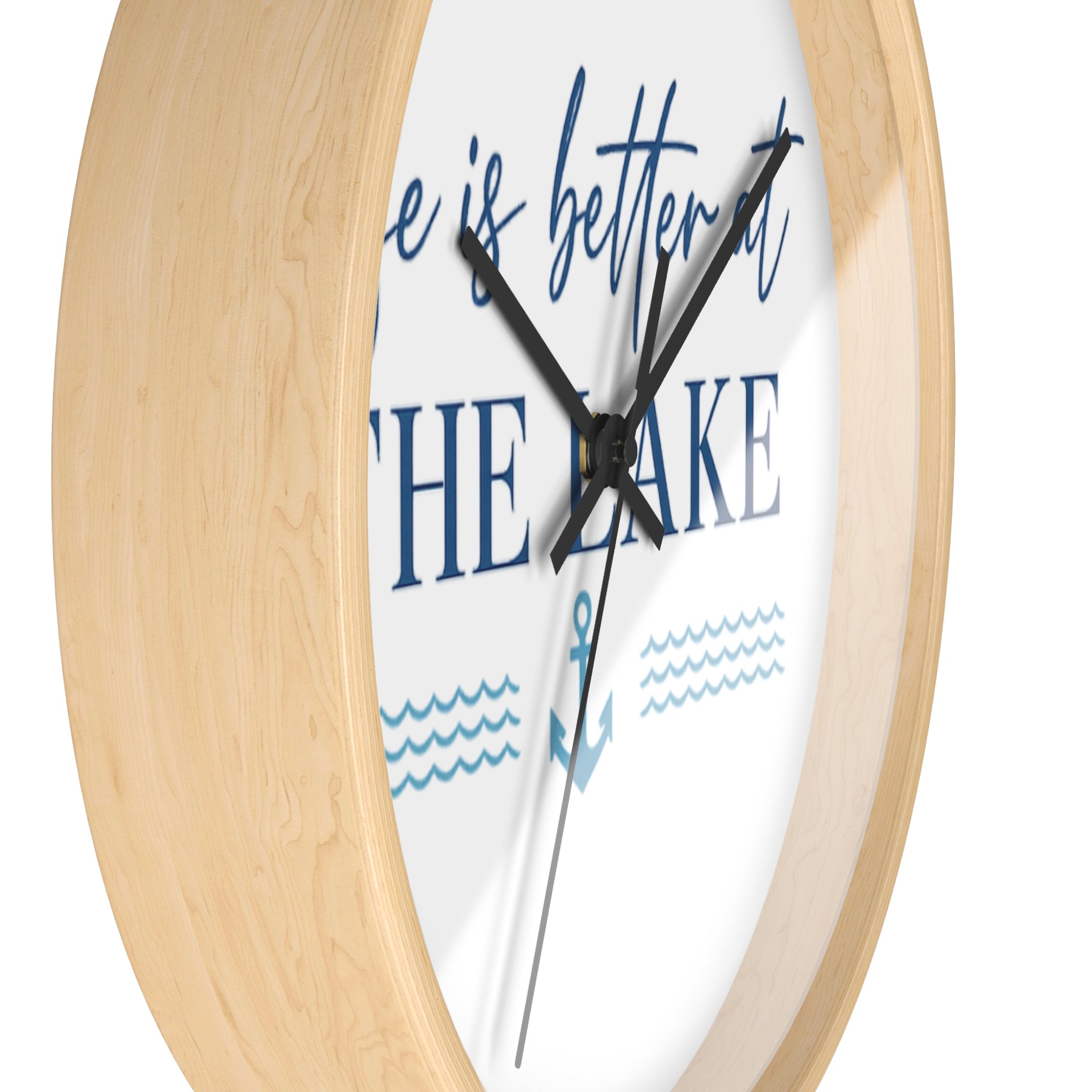 Life Is Better at the Lake Wall Clock