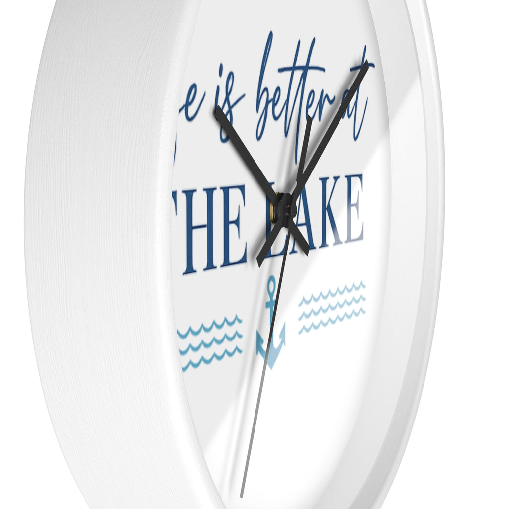 Life Is Better at the Lake Wall Clock