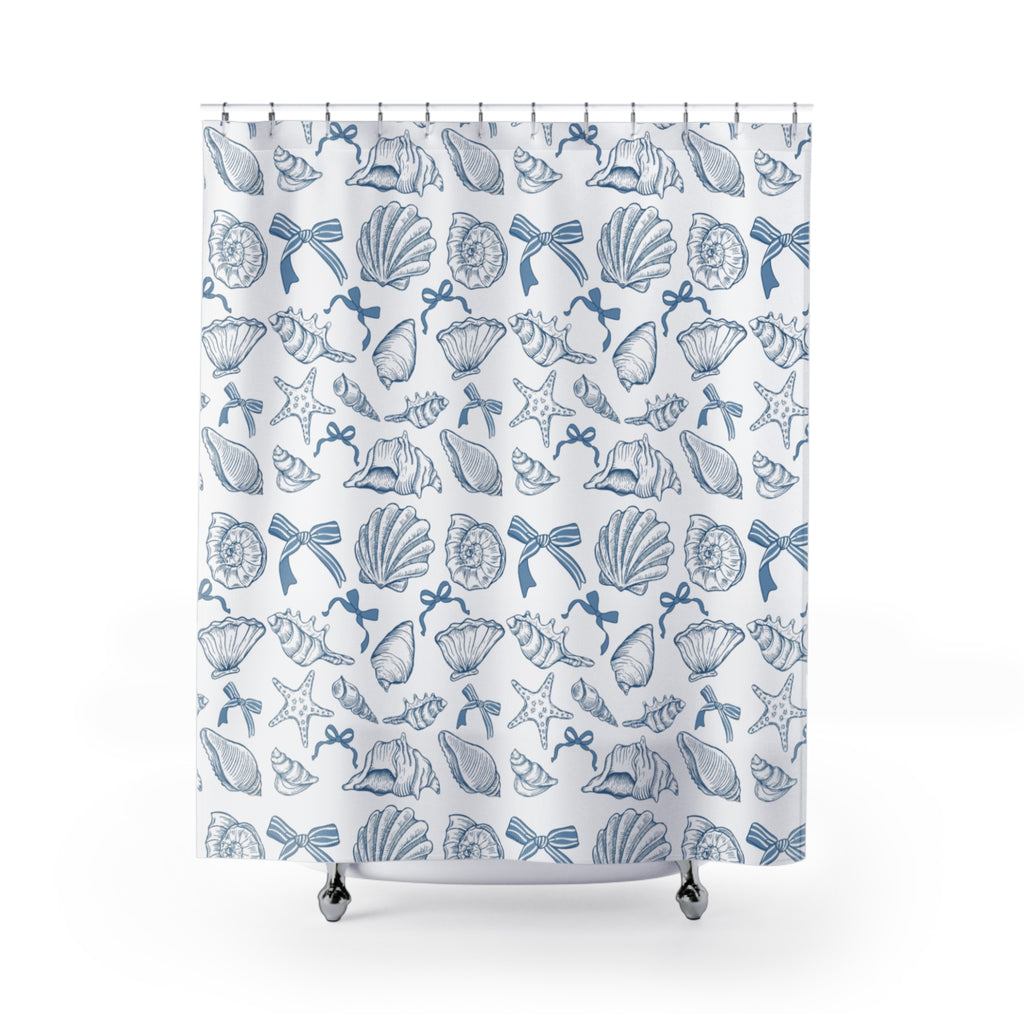 Seashell Pattern Shower Curtain