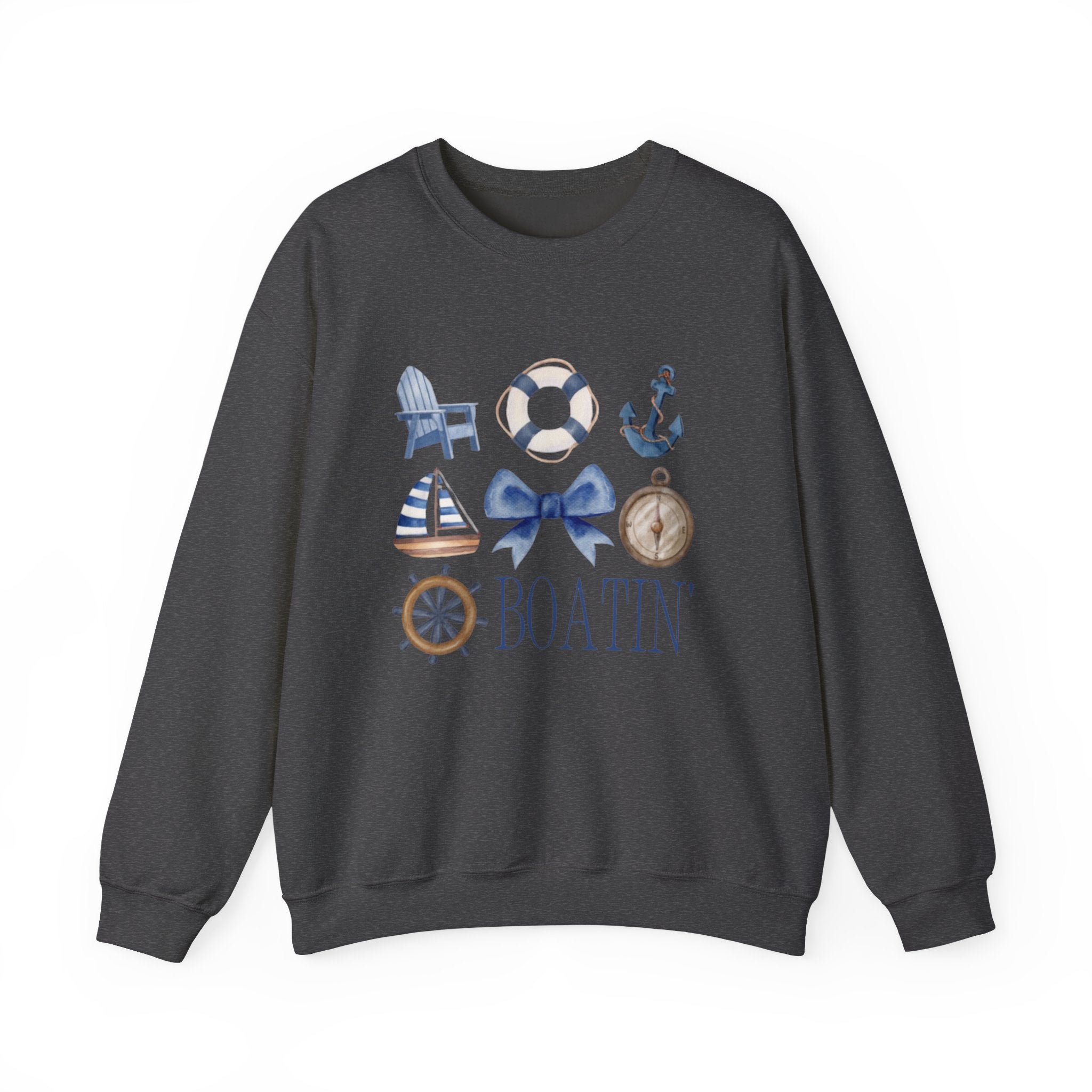 Boatin' Nautical Crewneck Sweatshirt