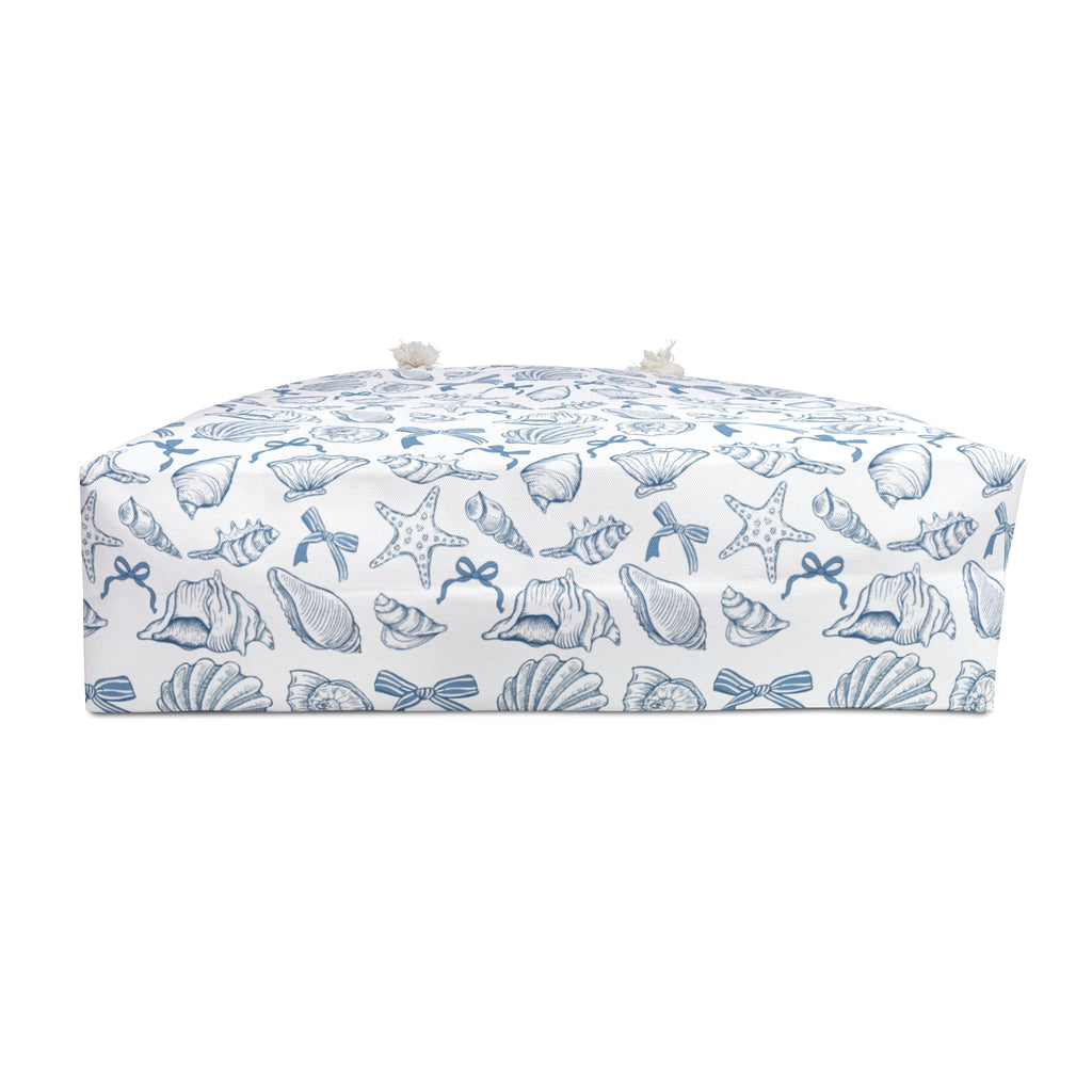 Seashell Pattern Weekender Bag — Coastal Beach Tote for Weekend Getaways